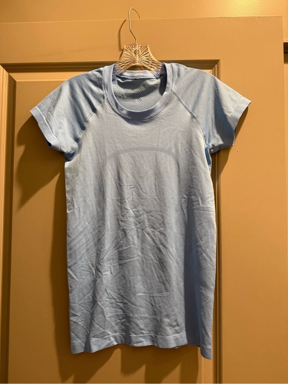 lululemon athletica Light Blue Short Sleeve Crew Tee